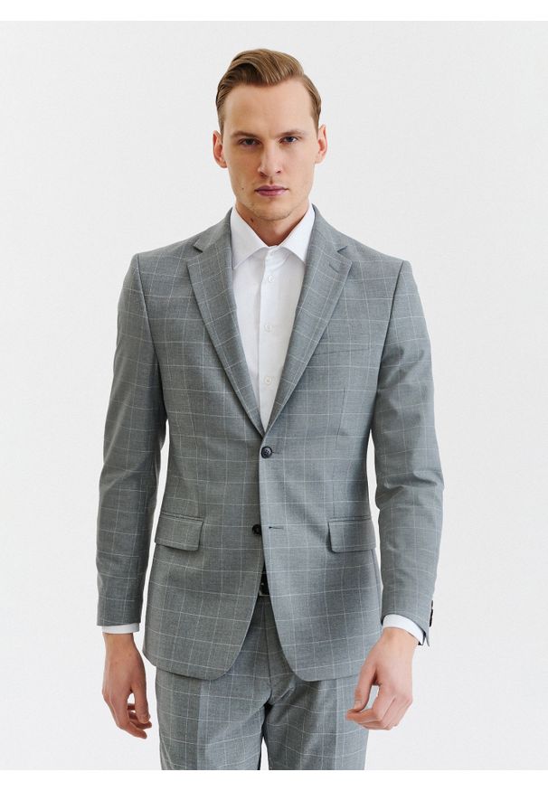 Pako Lorente - PAKO LORENTE – Szara marynarka garniturowa z wełną. Kolor: szary. Materiał: wełna. Styl: elegancki