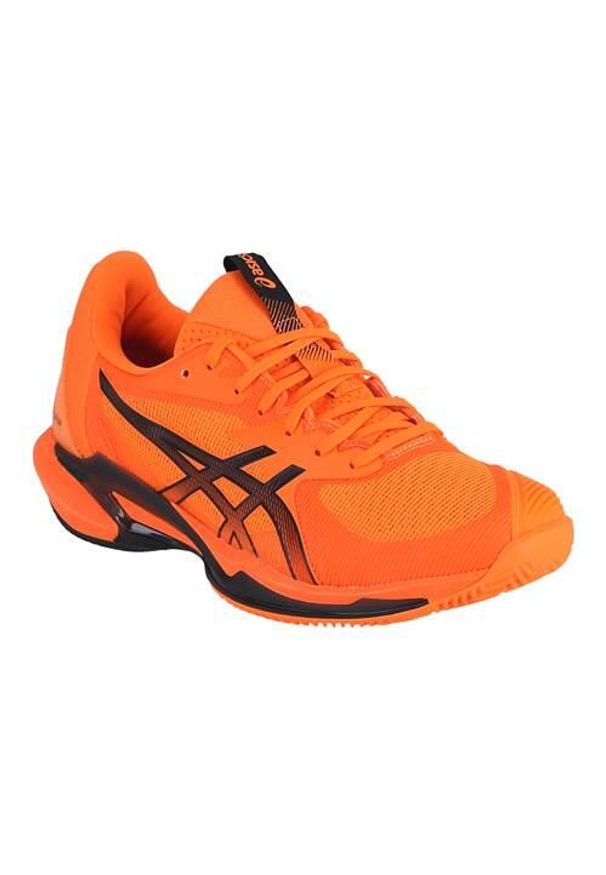 Buty do tenisa męskie Asics Solution Speed Ff 3 Clay. Kolor: pomarańczowy. Materiał: syntetyk, materiał. Szerokość cholewki: normalna. Sport: tenis