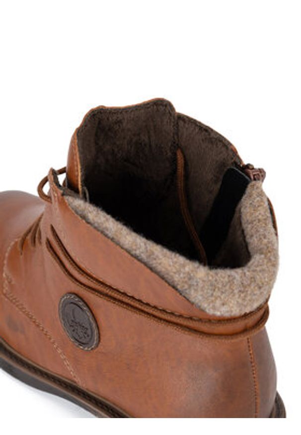 Rieker Trzewiki 71440-25 Brązowy. Kolor: brązowy. Materiał: materiał