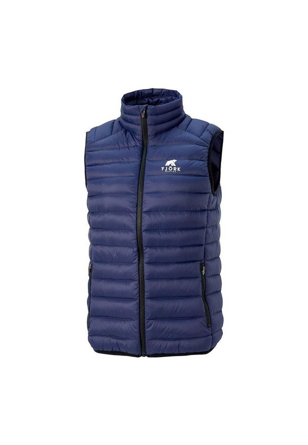 FJORK MERINO - Damska kurtka puchowa bez rękawów Merino Nordend. Kolor: niebieski. Materiał: poliamid, puch, wełna. Długość rękawa: bez rękawów. Sezon: lato