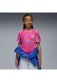 Puma - Młodzieżowa koszulka bramkarska Manchester City 25/26 PUMA. Kolor: różowy. Materiał: tkanina. Sport: piłka nożna