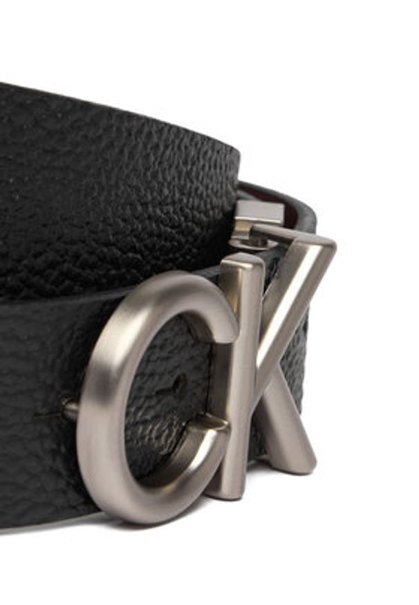 Calvin Klein Pasek Męski Ck Hallmark Logo 35Mm Adj/Rev LV04D7034G Czarny. Kolor: czarny. Materiał: skóra
