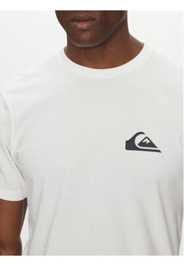 Quiksilver T-Shirt EQYZT08042 Biały Regular Fit. Kolor: biały. Materiał: bawełna