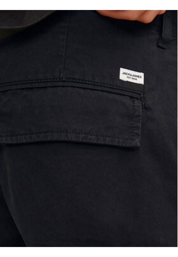 Jack & Jones - Jack&Jones Szorty materiałowe Jpstcole 12253222 Czarny Loose Fit. Kolor: czarny. Materiał: bawełna