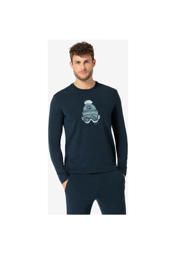 Bluza męska SUPER.NATURAL. Kolor: niebieski. Długość rękawa: długi rękaw. Długość: długie