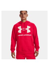 Bluza fitness męska Under Armour Rival Fleece Big Logo HD. Typ kołnierza: kaptur. Kolor: czerwony. Sport: fitness