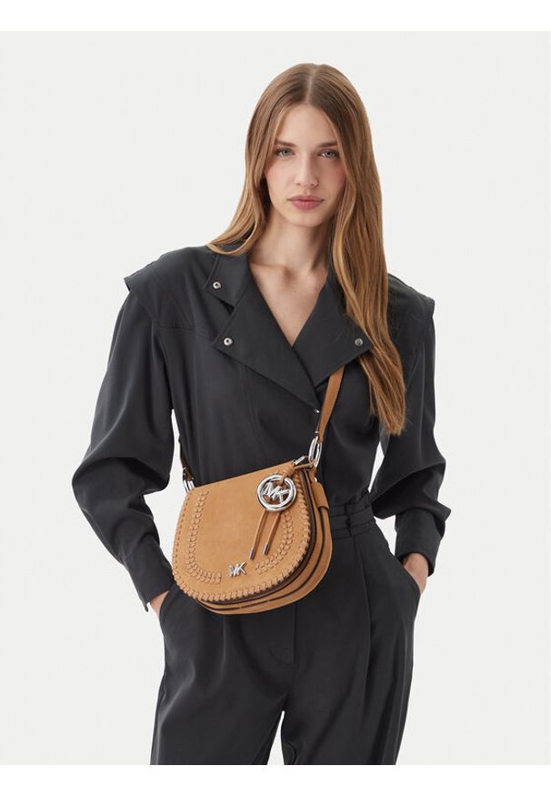 MICHAEL Michael Kors Torebka Josie 30S6SQ5M6O Brązowy. Kolor: brązowy. Materiał: zamszowe, skórzane