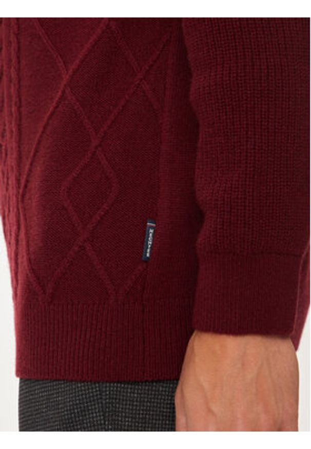 Hechter Paris Golf 65019 142814 Czerwony Regular Fit. Typ kołnierza: golf. Kolor: czerwony. Materiał: wełna