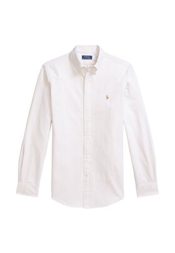 Polo Ralph Lauren Koszula 710953704007 Beżowy Custom Fit. Typ kołnierza: polo. Kolor: beżowy. Materiał: bawełna