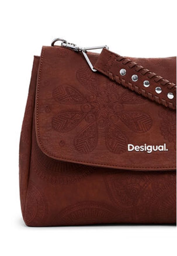 Desigual Torebka 25SAXPA8 Brązowy. Kolor: brązowy. Materiał: skórzane