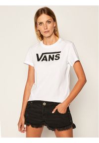 Vans T-Shirt Wm Flying V Crew Tee VN0A3UP4 Biały Regular Fit. Kolor: biały. Materiał: bawełna #1