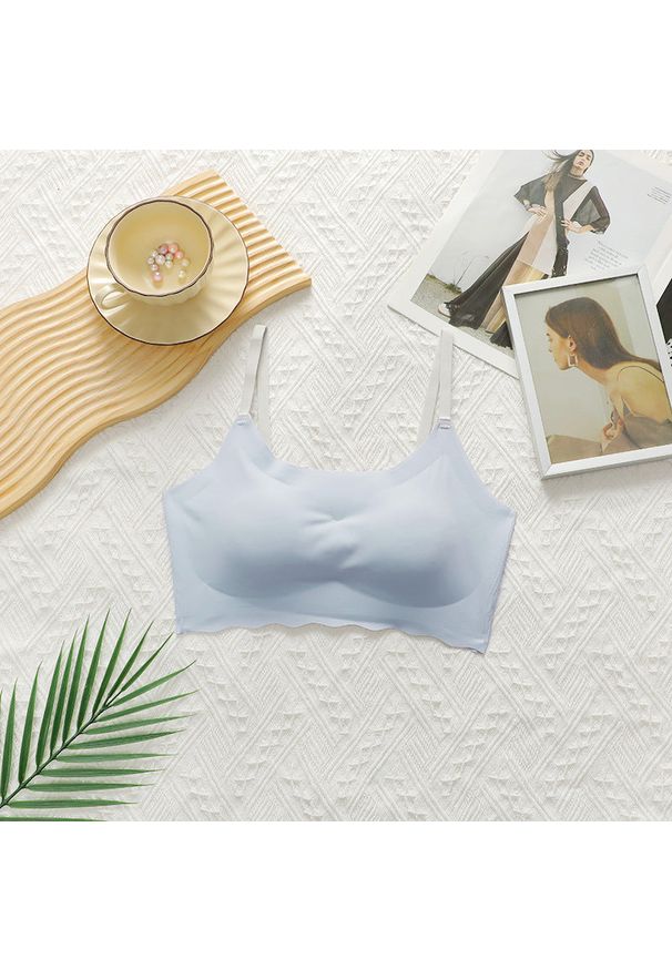 Intica - Biustonosz sportowy z pianki na treningi i codzienne aktywności Lyudmila. Kolor: szary. Materiał: tkanina