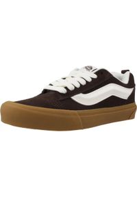Tenisówki Vans Model Knu Skool Kolor Brązowy. Kolor: brązowy. Materiał: tkanina, skóra