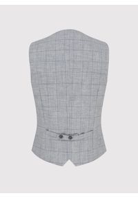 Pako Lorente - PAKO LORENTE – Szara kamizelka męska w granatową kratkę. Kolor: niebieski, szary, wielokolorowy. Materiał: poliester, wiskoza, elastan. Wzór: kratka #6