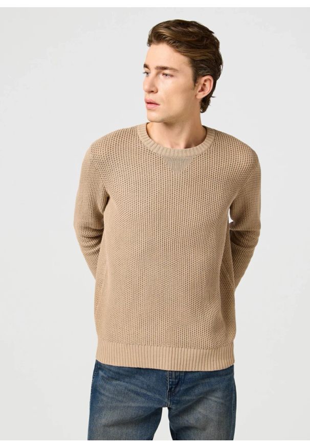 Wrangler - WRANGLER MĘSKA SWETER WRANGLER CREWNECK SWEATER TIMBERWOLF 112364321