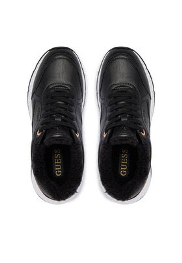Guess Sneakersy FLFRRE ELE12 Czarny. Kolor: czarny. Materiał: skóra