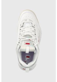 Fila sneakersy dziecięce kolor biały. Nosek buta: okrągły. Zapięcie: sznurówki. Kolor: biały. Materiał: guma. Obcas: na platformie #3