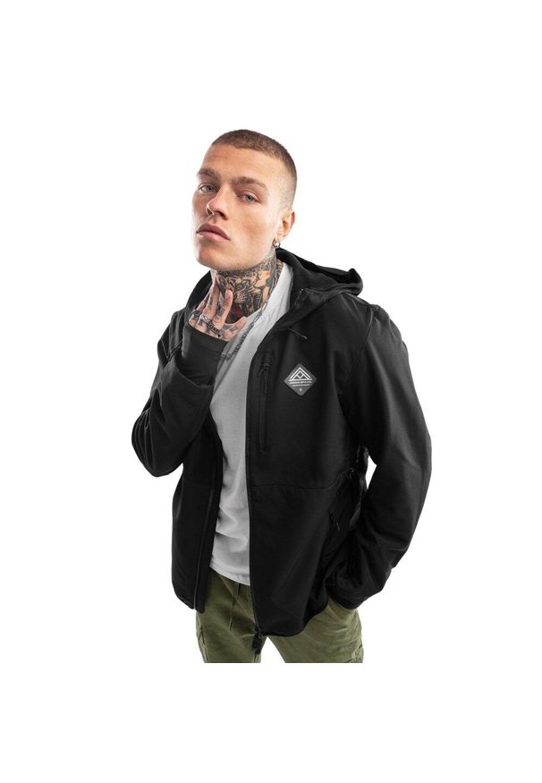 SIROKO - Kurtka lifestyle męska W2 Mckinley LF. Kolor: czarny. Materiał: softshell, materiał