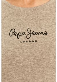 Pepe Jeans - Bluzka New Virginia. Okazja: na co dzień. Kolor: szary. Materiał: dzianina. Styl: casual #5