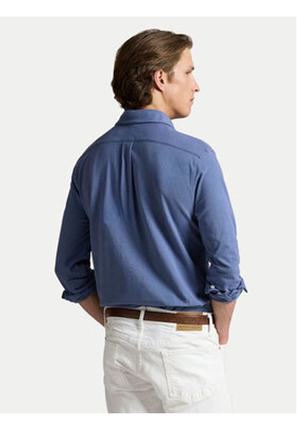 Polo Ralph Lauren Koszula 710654408143 Niebieski Regular Fit. Typ kołnierza: polo. Kolor: niebieski. Materiał: bawełna