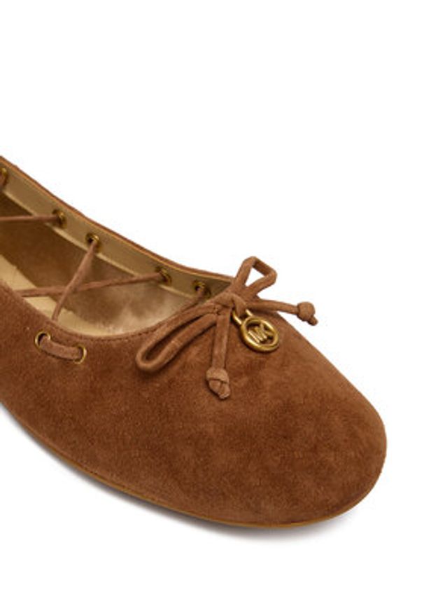 MICHAEL Michael Kors Baleriny Shae Flex 40S6SHFP1S Brązowy. Kolor: brązowy. Materiał: zamsz, skóra