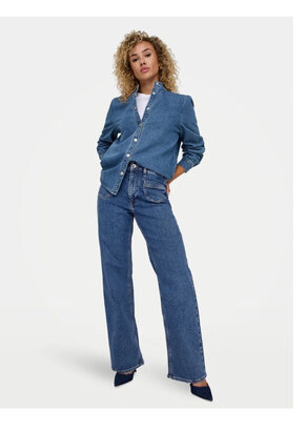 only - ONLY Koszula jeansowa Belle 15347085 Niebieski Regular Fit. Kolor: niebieski. Materiał: bawełna