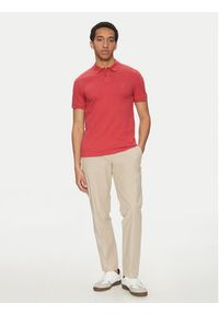 BOSS Polo Passenger 50507803 Czerwony Slim Fit. Typ kołnierza: polo. Kolor: czerwony. Materiał: bawełna