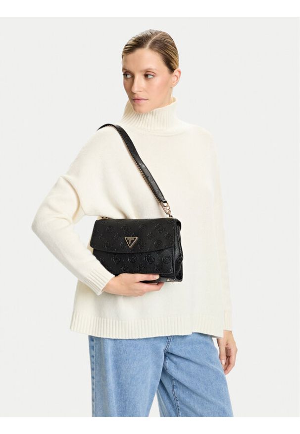 Guess Torebka Cresidia II HWPD98 88210 Czarny. Kolor: czarny. Materiał: skórzane