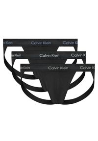 Calvin Klein Underwear Komplet 3 par slipów Jock Strap 000NB3363A Czarny. Kolor: czarny. Materiał: bawełna