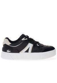 Buty Lacoste L002 EVO 124 6 SFA 747SFA0055-454 - czarne. Kolor: czarny. Materiał: guma, poliester, syntetyk, zamsz, skóra, tkanina. Szerokość cholewki: normalna