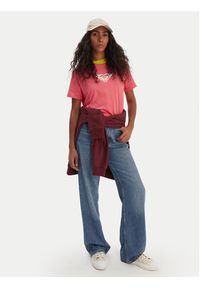 Roxy T-Shirt Oceanregular ERJZT06078 Różowy Regular Fit. Kolor: różowy. Materiał: bawełna #3