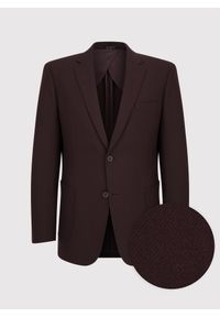 Pako Lorente - PAKO LORENTE – Burgundowa casualowa marynarka męska. Okazja: na co dzień. Kolor: czerwony. Materiał: wełna. Wzór: gładki. Styl: casual #3
