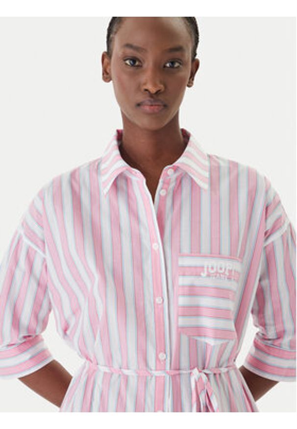 JOOP! Jeans Sukienka koszulowa Dua 30102576 Różowy Regular Fit. Kolor: różowy. Materiał: bawełna. Typ sukienki: koszulowe