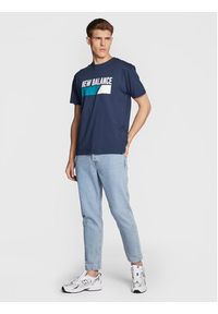 New Balance T-Shirt MT23901 Granatowy Relaxed Fit. Kolor: niebieski. Materiał: bawełna #3