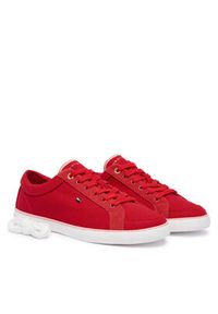 TOMMY HILFIGER - Tommy Hilfiger Tenisówki Th Low Vulc FW0FW09390 Czerwony. Kolor: czerwony. Materiał: materiał #2