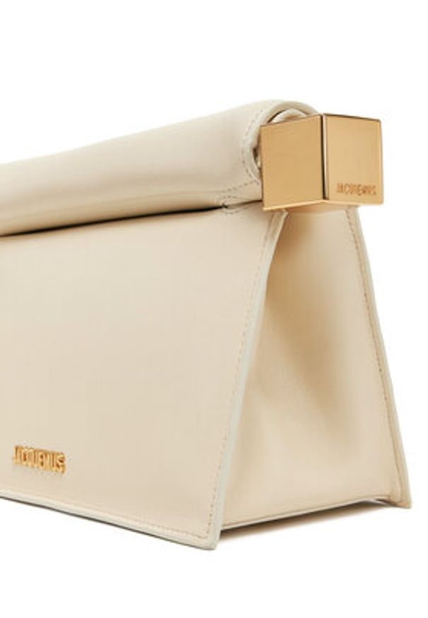 JACQUEMUS Torebka La Pochette Rond 24E233BA356-3171 Écru. Materiał: skórzane