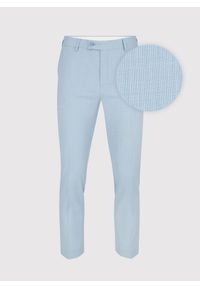Pako Lorente - PAKO LORENTE – Gładkie błękitne spodnie garniturowe. Kolor: niebieski. Materiał: poliester, wełna, lycra. Wzór: gładki #1