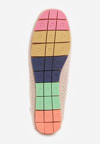 Born2be - Beżowe Ażurowe Mokasyny ze Skórzaną Wkładką Ozdobione Przeszyciami Sylilise. Okazja: na co dzień. Kolor: beżowy. Materiał: skóra. Wzór: ażurowy, aplikacja. Styl: casual, klasyczny #6