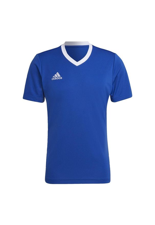 Adidas - Koszulka piłkarska męska adidas Entrada 22 Jersey. Kolor: biały, wielokolorowy, niebieski. Materiał: jersey. Sport: piłka nożna