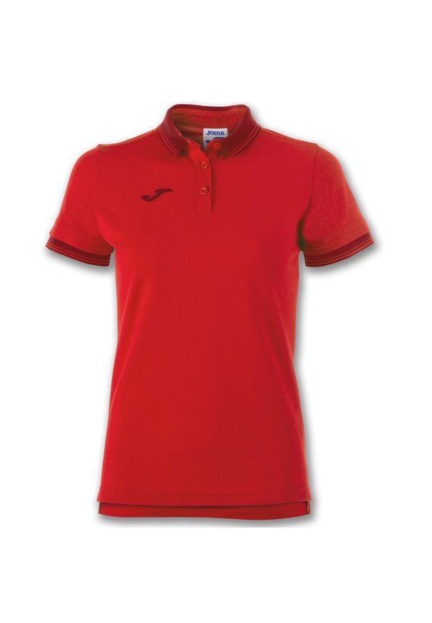 Koszulka polo do tenisa damska Joma Bali II. Typ kołnierza: polo. Kolor: czerwony. Sport: tenis