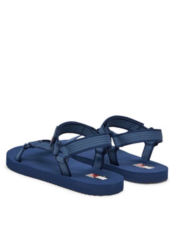 Tommy Jeans Sandały Tjm Casual Sandal EM0EM01563 Granatowy. Okazja: na co dzień. Kolor: niebieski. Materiał: materiał. Styl: casual