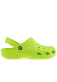 Klapki Crocs Classic Clog 206991-3UH - zielone. Kolor: zielony. Sezon: lato. Styl: młodzieżowy #1