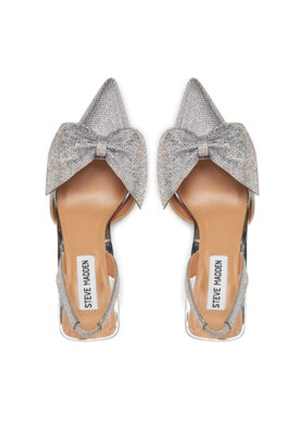 Steve Madden Sandały Niteowl-R SM11003534 Srebrny. Kolor: srebrny. Materiał: materiał