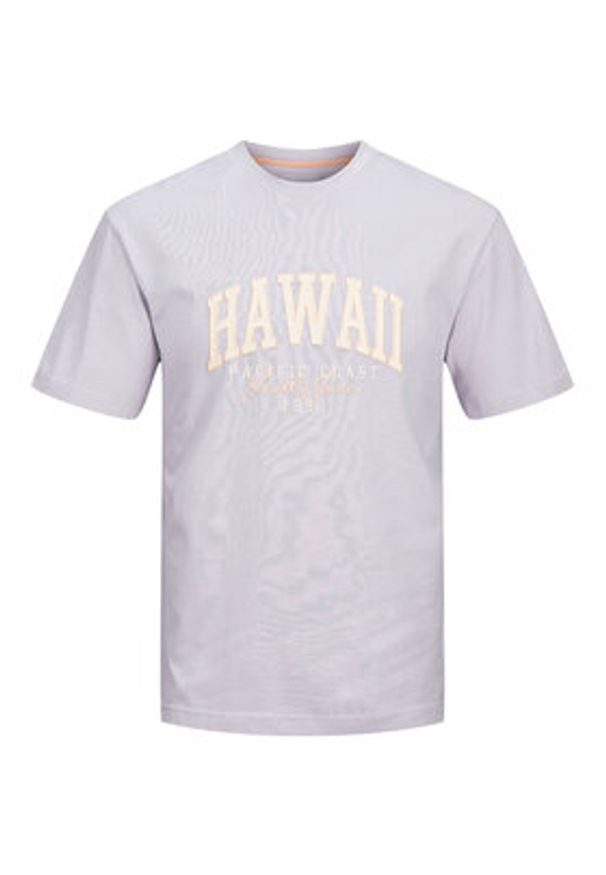 Jack & Jones - Jack&Jones T-Shirt Detroit 12268441 Fioletowy Relaxed Fit. Kolor: fioletowy. Materiał: bawełna