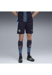 Puma - Męskie szorty Olympique Marsylia 25/26 PUMA New Navy Luminous Blue. Kolor: niebieski. Materiał: tkanina. Sport: fitness, piłka nożna