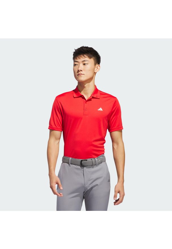 Adidas - Koszulka Adi Performance Polo. Typ kołnierza: polo. Kolor: czerwony. Materiał: materiał