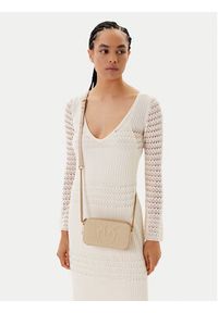 Pinko - PINKO Torebka Carrie Camera Case Mini 103799 A1LF Beżowy. Kolor: beżowy. Materiał: skórzane