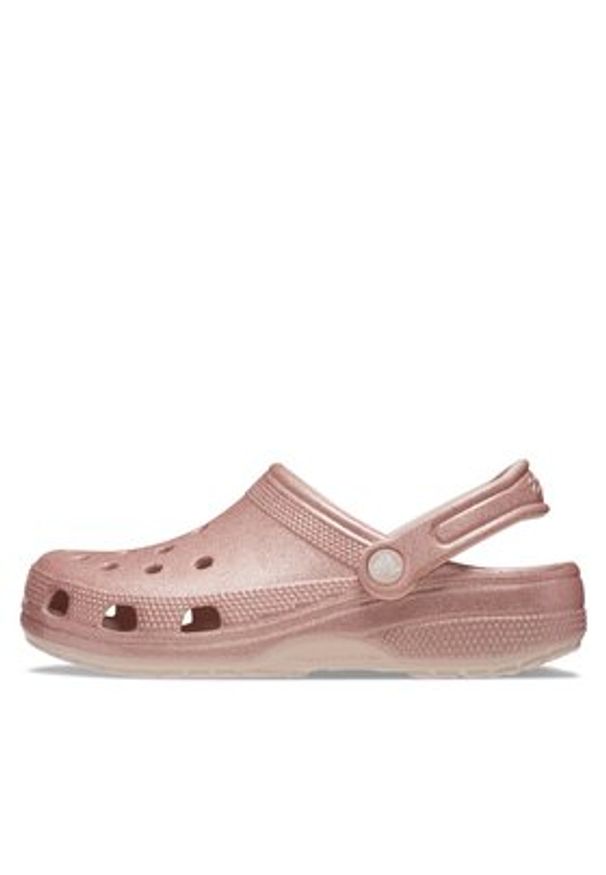 Crocs Klapki Classic Glitter Clog Quartz 205942 Różowy. Kolor: różowy