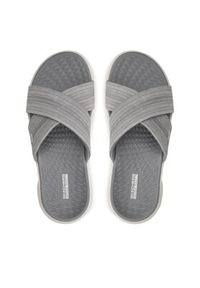 skechers - Skechers Klapki Go Walk Flex Sandal-Impressed 141420/GRY Szary. Kolor: szary. Materiał: materiał #3