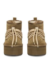DeeZee Śniegowce W23Q11482 Khaki. Kolor: brązowy. Materiał: materiał #3